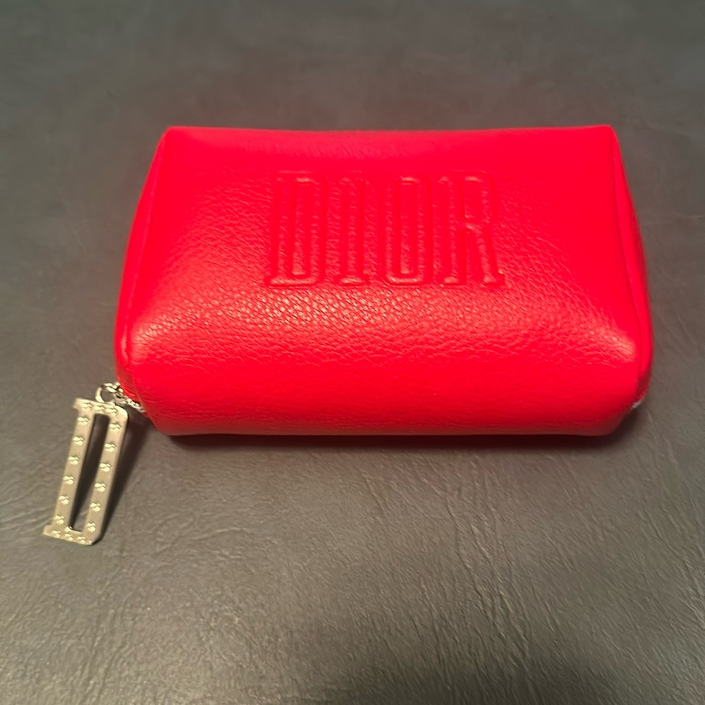 Authentic Red Dior Makeup Bag